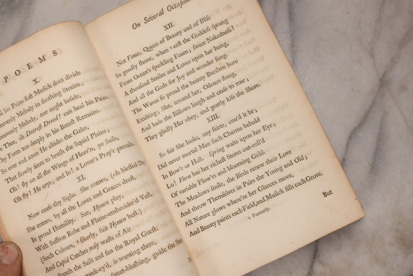 Lot 190 - “Thompson's Poems” Antique Poetry Book By William Thompson, Printed At Oxford At The Theatre, 1757, With Engraved Designs After Poems, Note Missing Cover