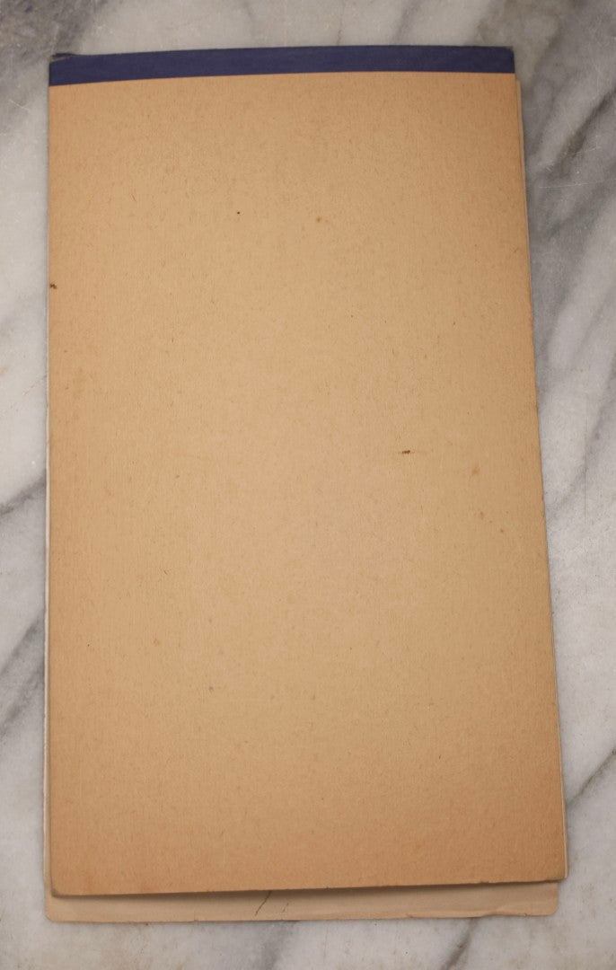 Lot 198 - Antique “The Dainty Maid Portfolio” Sketchbook With Illustrated Cover Of Traveling Woman And Serviceman, Blank Interior Pages