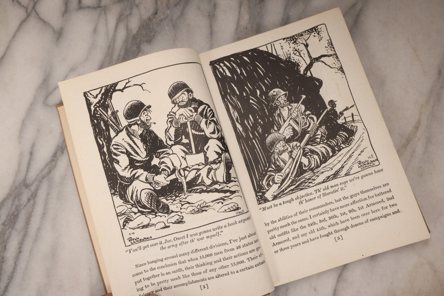 Lot 199 - “Up Front” Vintage Hardcover War Memoir With Cartoons By Bill Mauldin, Henry Holt & Company, New York, 1945