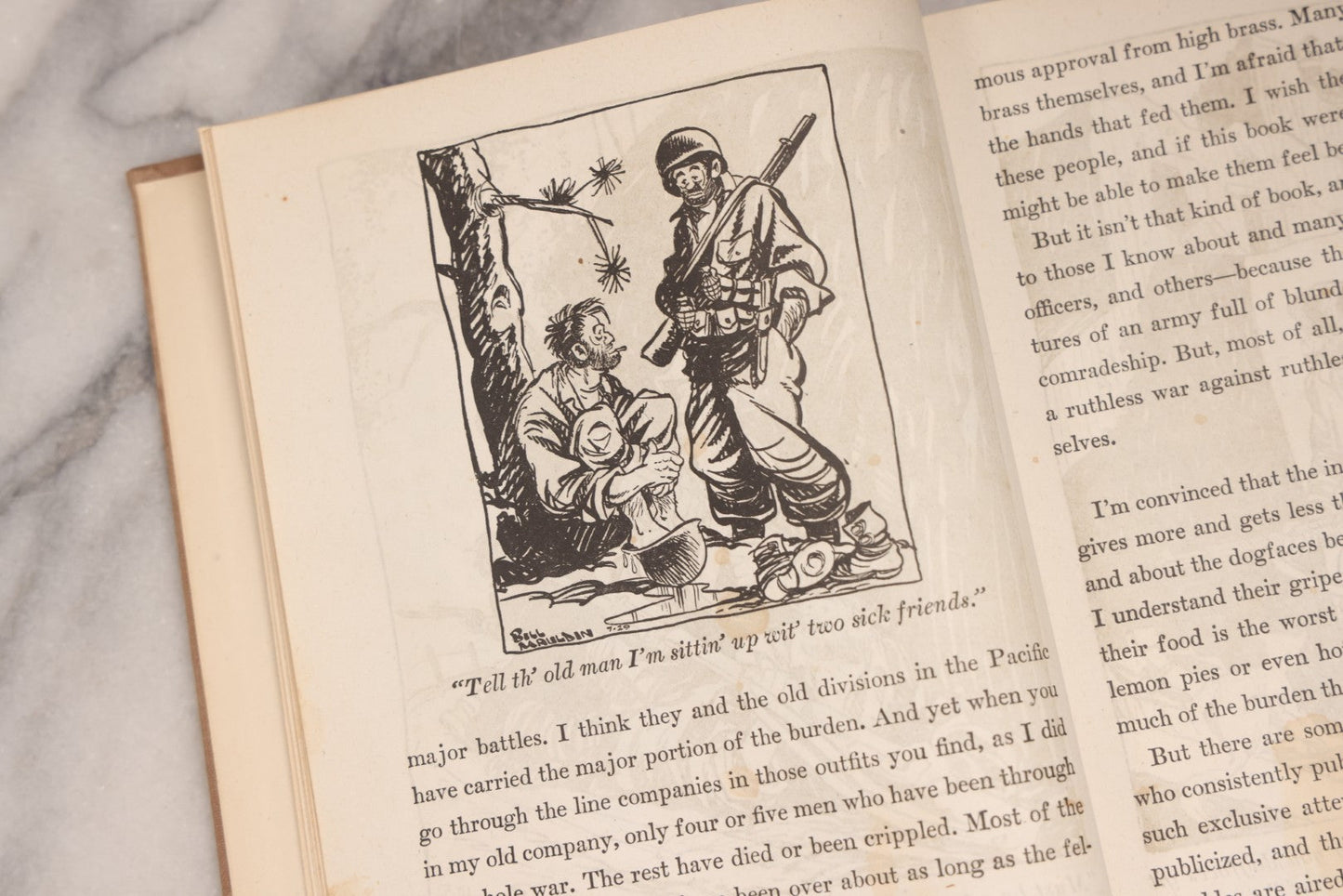 Lot 199 - “Up Front” Vintage Hardcover War Memoir With Cartoons By Bill Mauldin, Henry Holt & Company, New York, 1945