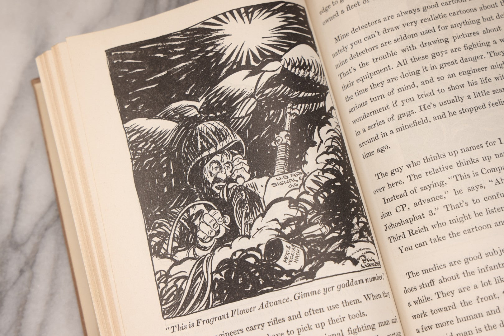 Lot 199 - “Up Front” Vintage Hardcover War Memoir With Cartoons By Bill Mauldin, Henry Holt & Company, New York, 1945