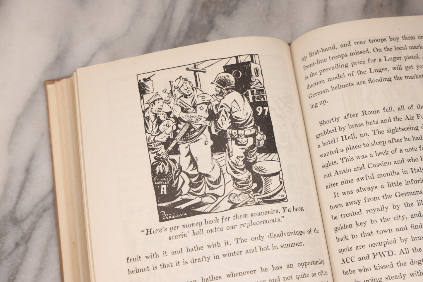 Lot 199 - “Up Front” Vintage Hardcover War Memoir With Cartoons By Bill Mauldin, Henry Holt & Company, New York, 1945