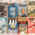 Lot 200 - Grouping Of Eight Vintage Pulp War Nonfiction Paperbacks, Assorted Titles, 1944–1999