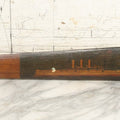 Lot 002 - Antique Painted Swordfish Bill Sword With Carved Wooden Handle, Featuring U.S. Naval Warship And Patriotic Shield Motifs, Late 19th–Early 20th Century, 39-3/8" L