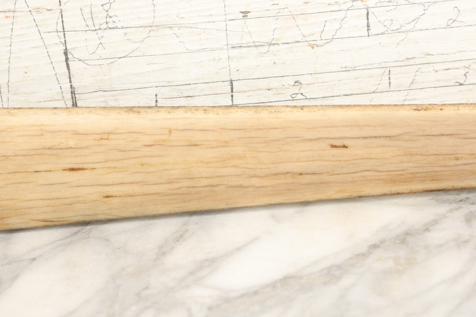 Lot 002 - Antique Painted Swordfish Bill Sword With Carved Wooden Handle, Featuring U.S. Naval Warship And Patriotic Shield Motifs, Late 19th–Early 20th Century, 39-3/8" L