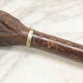 Lot 003 - Vintage Hand-Carved White Mountains, New Hampshire Folk Art Hiking Stick With Double-Sided Old Man Of The Mountain Carved Handle And Decades Of Carved Initials, Names, And Nicknames, 36" L