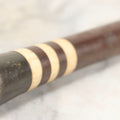 Lot 004 - Antique Cane With Sterling Silver Medallion Dated July 20th, 1901 And Monogrammed "P.M.C." Mounted On Horn Grip With Banded Bone And Wood Shaft, 33-1/2" L
