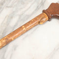Lot 005 - Vintage Folk Art Cane With Carved Boot Handle And Natural Debarked Wood Shaft, 35-1/8" L
