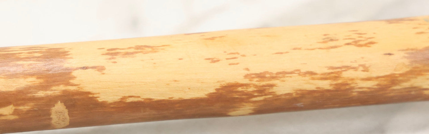 Lot 005 - Vintage Folk Art Cane With Carved Boot Handle And Natural Debarked Wood Shaft, 35-1/8" L