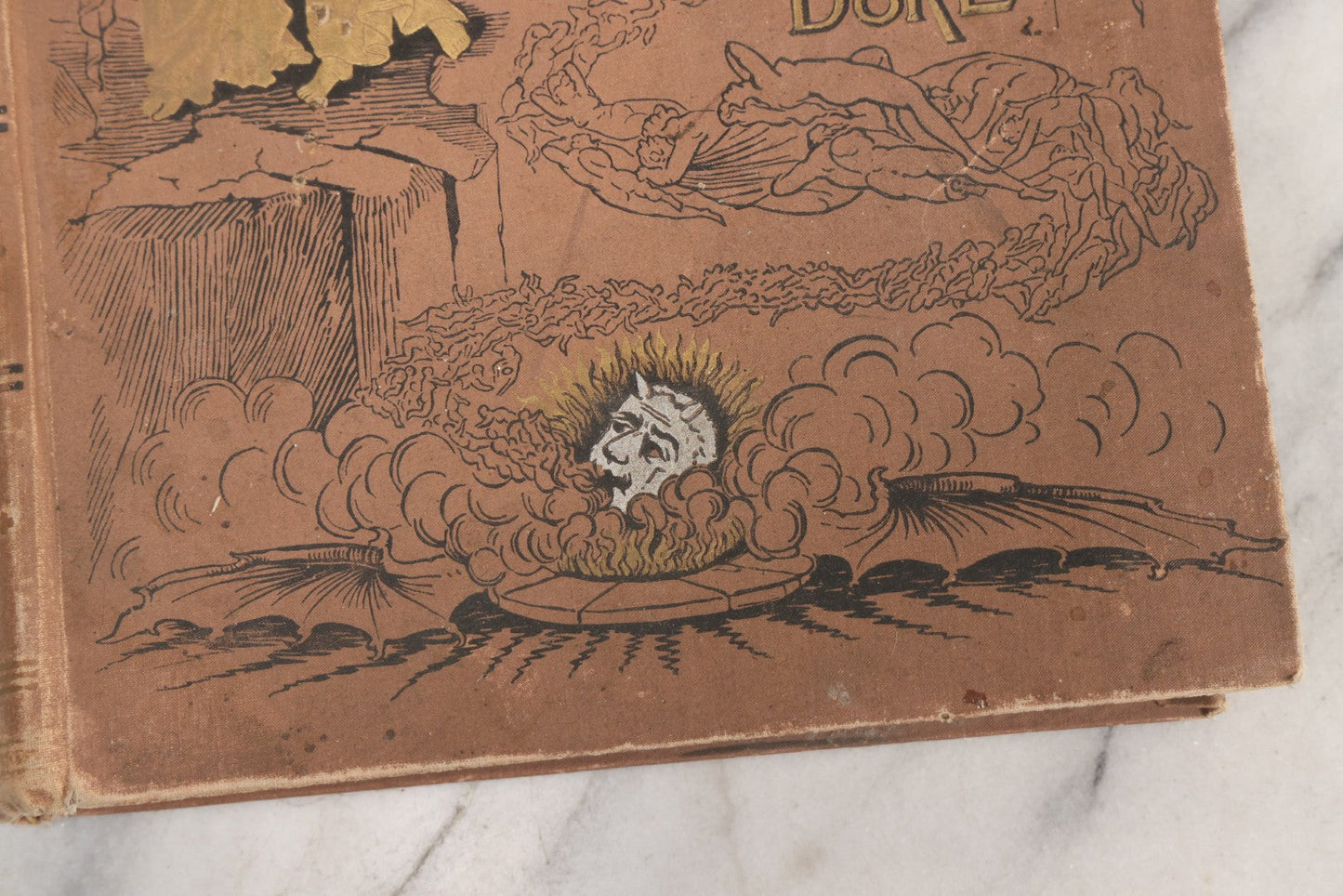 Lot 007 - "Dante's Inferno" Antique Illustrated Verse Book Translated From The Original Of Dante Alighieri, Illustrated By Gustave Doré, Published By Henry Altemus, Philadelphia, Pennsylvania, Circa 1888, Note Red Marks Throughout