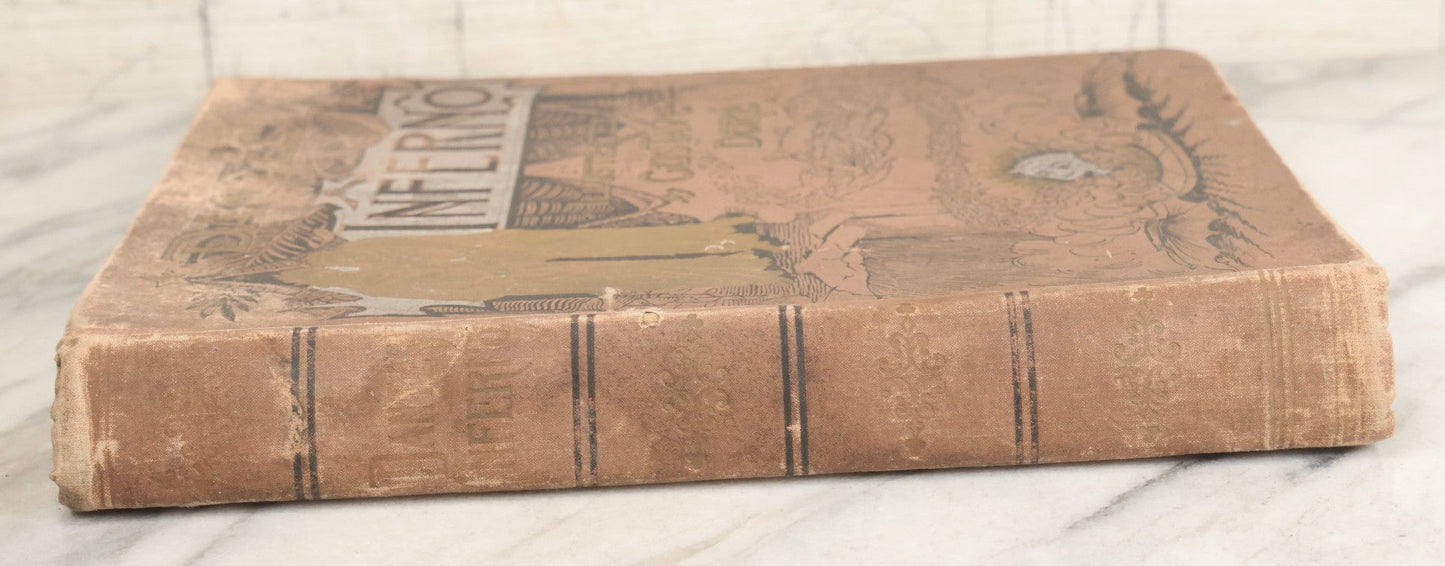 Lot 007 - "Dante's Inferno" Antique Illustrated Verse Book Translated From The Original Of Dante Alighieri, Illustrated By Gustave Doré, Published By Henry Altemus, Philadelphia, Pennsylvania, Circa 1888, Note Red Marks Throughout
