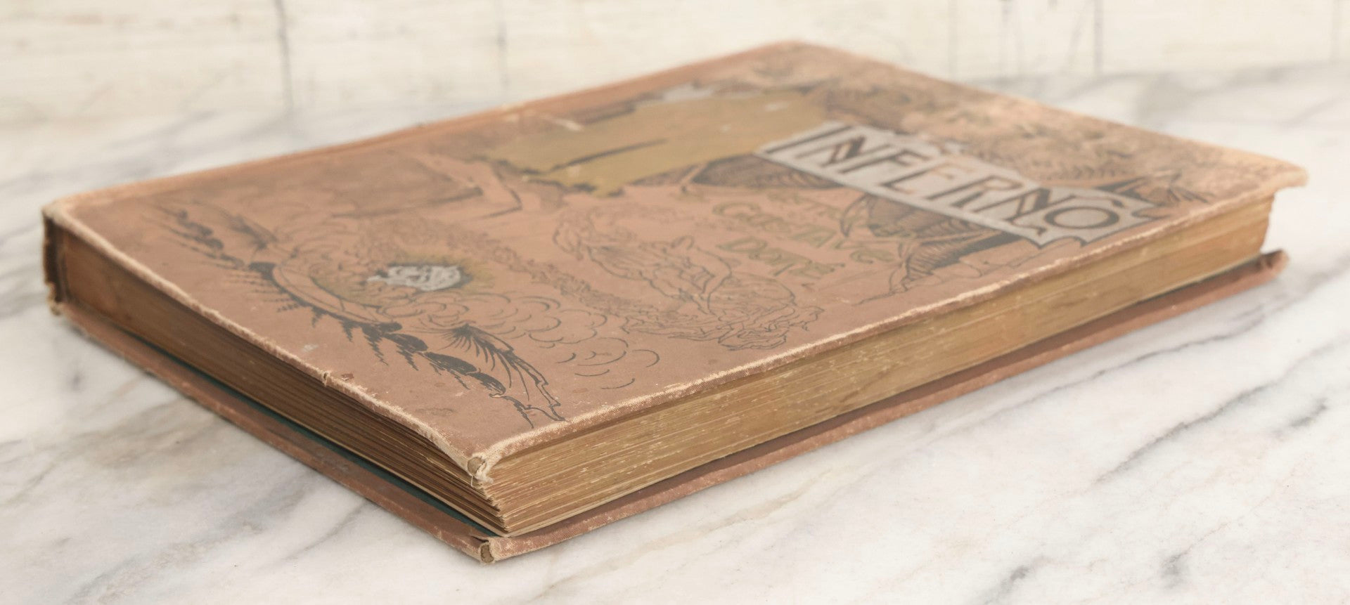 Lot 007 - "Dante's Inferno" Antique Illustrated Verse Book Translated From The Original Of Dante Alighieri, Illustrated By Gustave Doré, Published By Henry Altemus, Philadelphia, Pennsylvania, Circa 1888, Note Red Marks Throughout