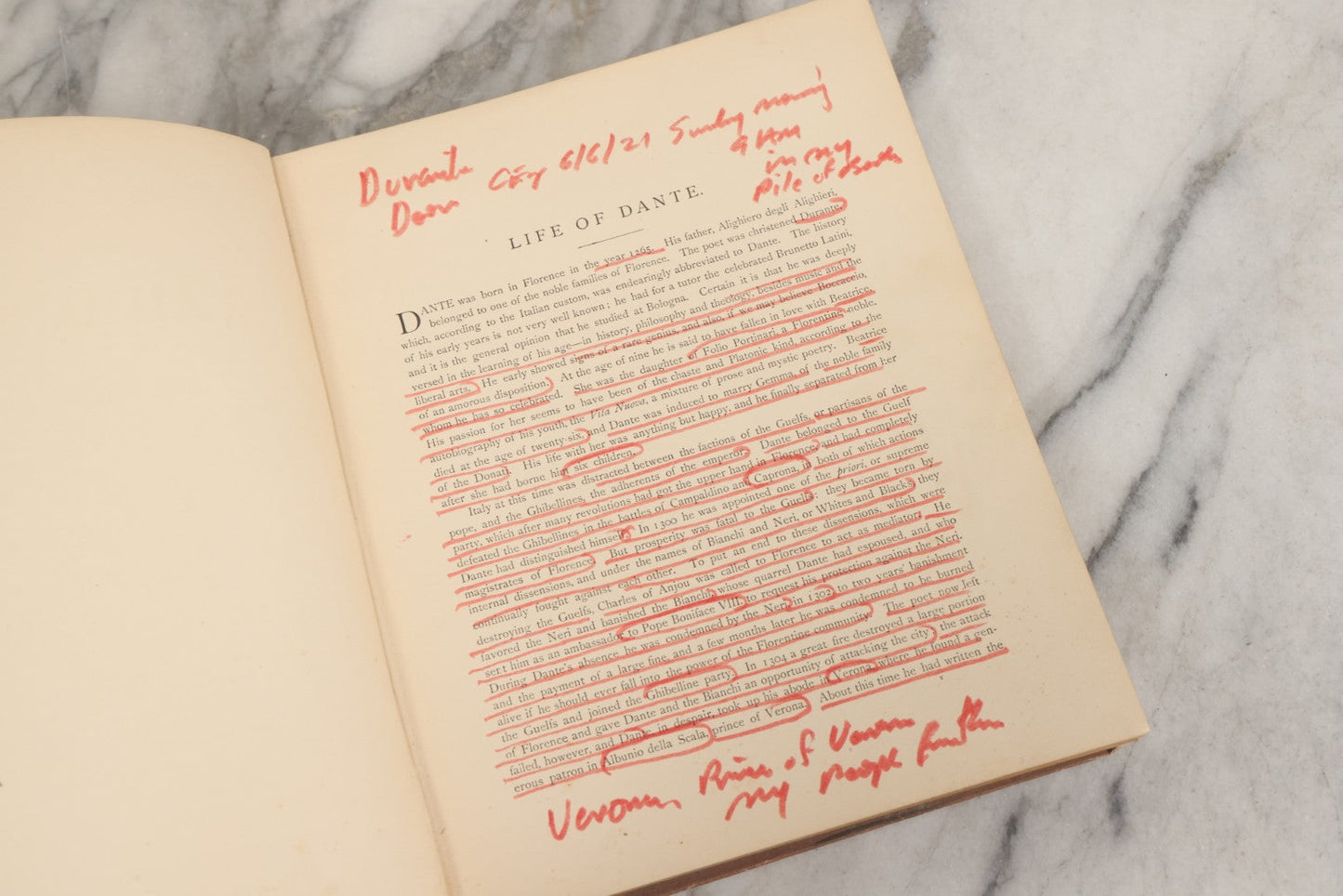 Lot 007 - "Dante's Inferno" Antique Illustrated Verse Book Translated From The Original Of Dante Alighieri, Illustrated By Gustave Doré, Published By Henry Altemus, Philadelphia, Pennsylvania, Circa 1888, Note Red Marks Throughout