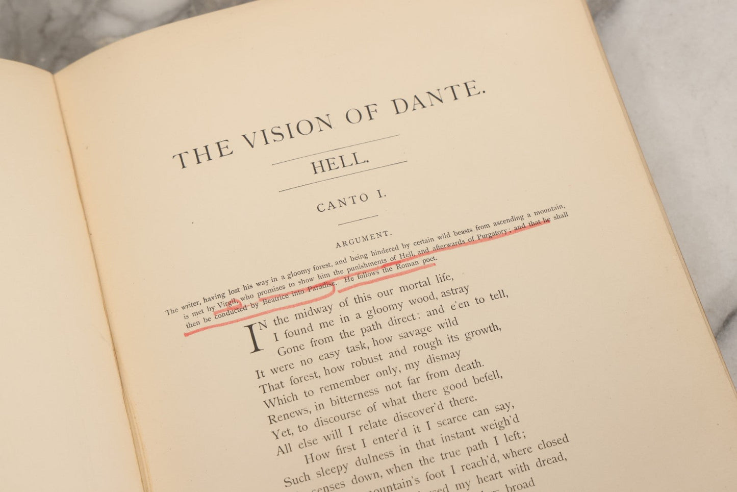 Lot 007 - "Dante's Inferno" Antique Illustrated Verse Book Translated From The Original Of Dante Alighieri, Illustrated By Gustave Doré, Published By Henry Altemus, Philadelphia, Pennsylvania, Circa 1888, Note Red Marks Throughout
