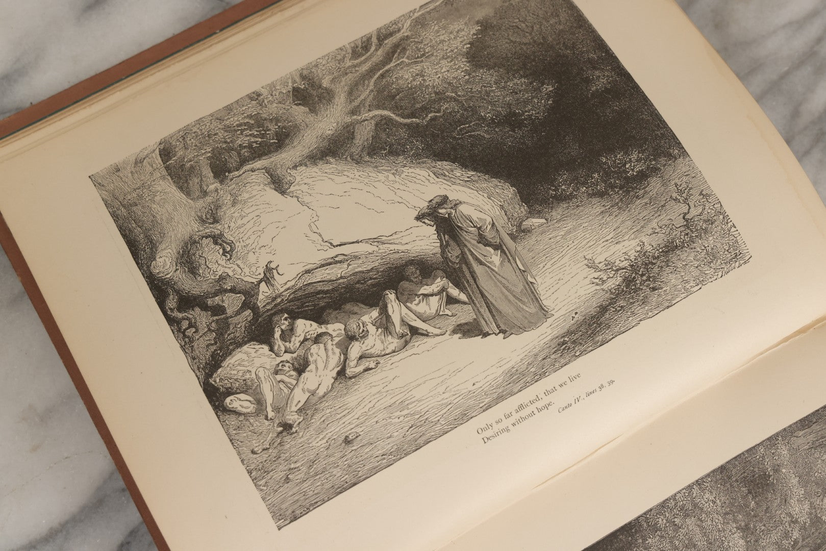Lot 007 - "Dante's Inferno" Antique Illustrated Verse Book Translated From The Original Of Dante Alighieri, Illustrated By Gustave Doré, Published By Henry Altemus, Philadelphia, Pennsylvania, Circa 1888, Note Red Marks Throughout