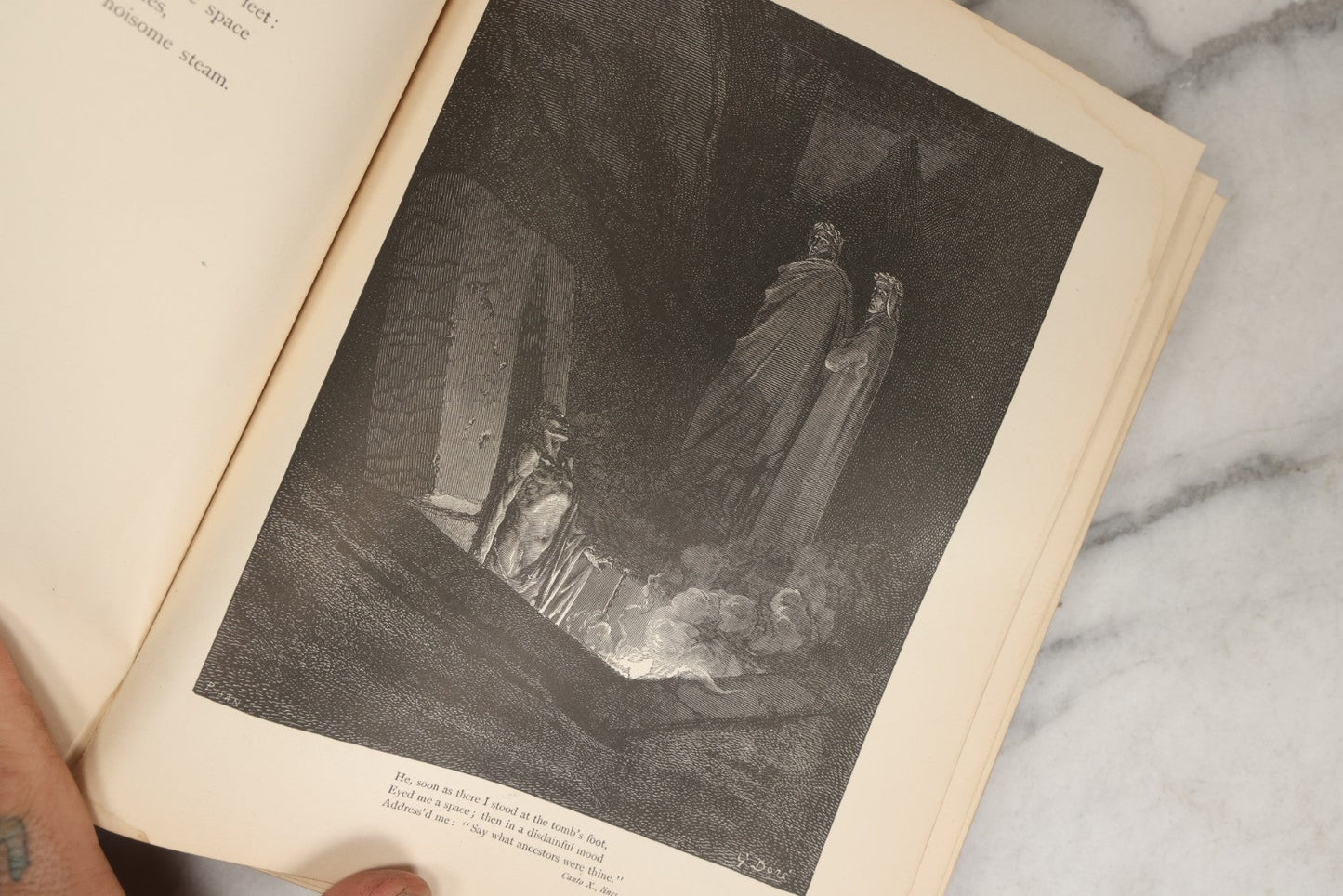 Lot 007 - "Dante's Inferno" Antique Illustrated Verse Book Translated From The Original Of Dante Alighieri, Illustrated By Gustave Doré, Published By Henry Altemus, Philadelphia, Pennsylvania, Circa 1888, Note Red Marks Throughout