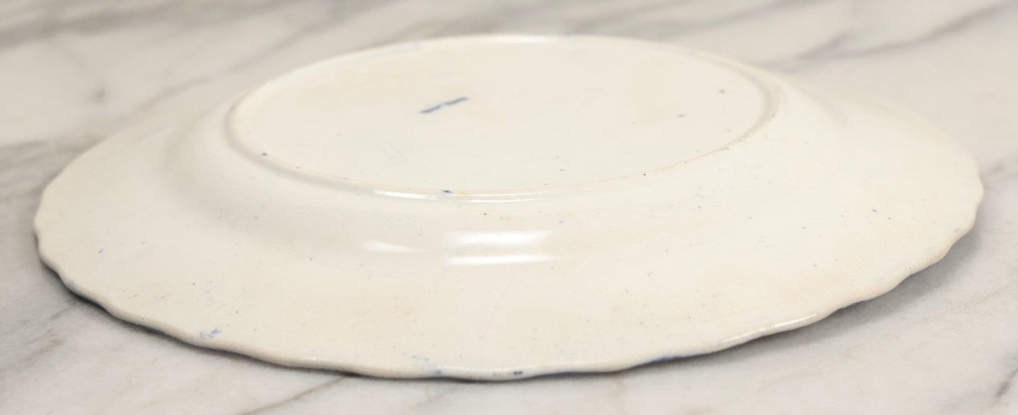 Lot 010 - Vintage Salem Plate With Views Of Salem, Massachusetts And Salem Witch Illustration, Stamped England, Note Hairline Cracks From Underside, 9" Diameter