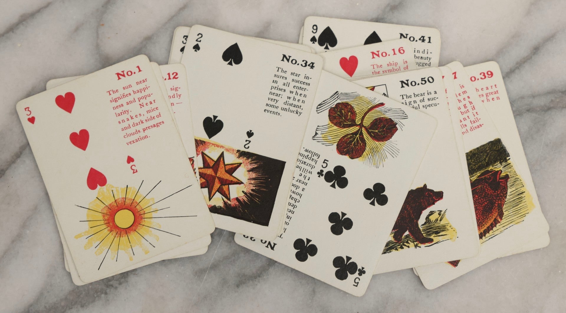 Lot 011 - Vintage Gypsy Witch Fortune-Telling Cards Complete Deck Of 52 Cards Plus Joker, United States Playing Card Company, Cincinnati, U.S.A..