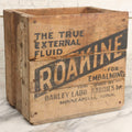 Lot 015 - Antique Wood Crate For Roakine Embalming Fluid, Compounded By Oakley Laboratories Inc., Minneapolis, Minnesota, 10" H