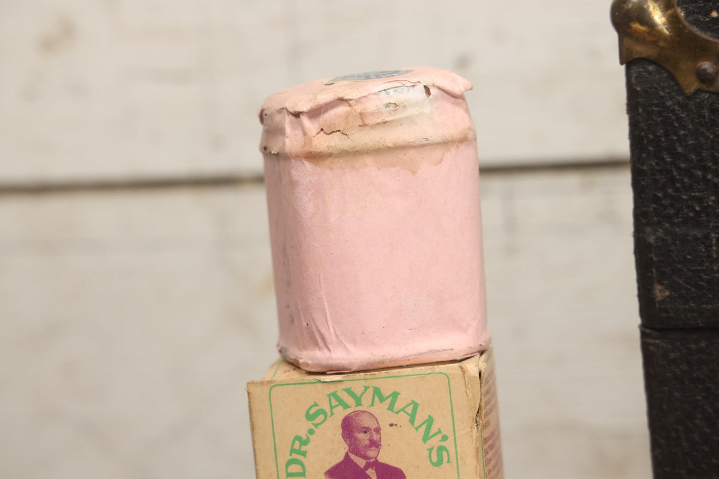 Lot 016 - Antique Traveling Salesman's Patent Medicine Case With Extensive Contents From T.M. Sayman Products Co., St. Louis, Missouri — Nos Vanishing Creams, Flavoring Extracts, Remedies, Ephemera & Sales Ledger