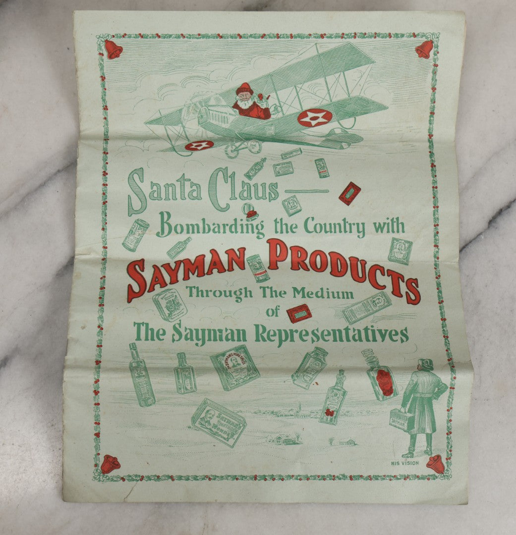Lot 016 - Antique Traveling Salesman's Patent Medicine Case With Extensive Contents From T.M. Sayman Products Co., St. Louis, Missouri — Nos Vanishing Creams, Flavoring Extracts, Remedies, Ephemera & Sales Ledger