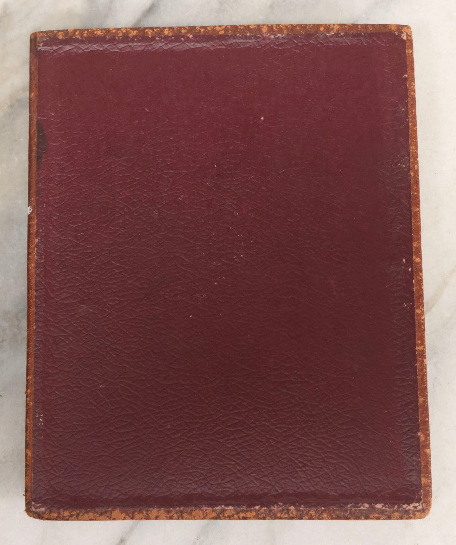 Lot 019 - Antique Leather-Covered Prescription Pad Belonging To Charles A. Carlton, M.D., Salem, Massachusetts, With Decorative Sterling Silver Corners And Unused Prescription Paper
