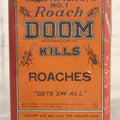 Lot 020 - Antique Edgar A. Murray's No. 1 Roach Doom Kills Roaches Tin, 16oz Insecticide Powder Container With Original Graphics, Established 1895, Made In USA, 6-1/8" H