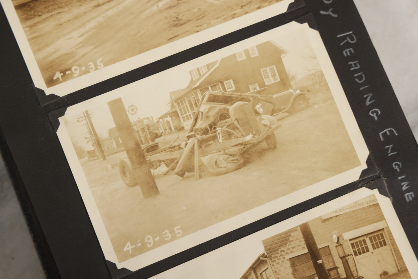 Lot 024 - Extensive Vintage 1934–1936 Snapshot Photograph Album Documenting Locomotives And Trains In The Eastern United States, 200+ Images With Detailed Handwritten Annotations