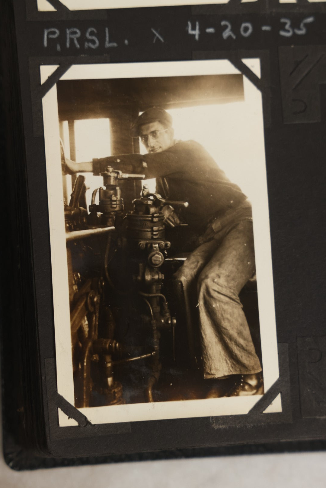 Lot 024 - Extensive Vintage 1934–1936 Snapshot Photograph Album Documenting Locomotives And Trains In The Eastern United States, 200+ Images With Detailed Handwritten Annotations