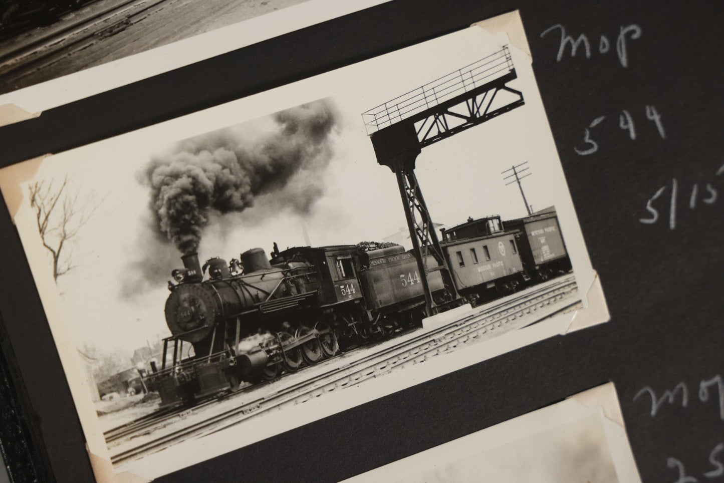 Lot 024 - Extensive Vintage 1934–1936 Snapshot Photograph Album Documenting Locomotives And Trains In The Eastern United States, 200+ Images With Detailed Handwritten Annotations