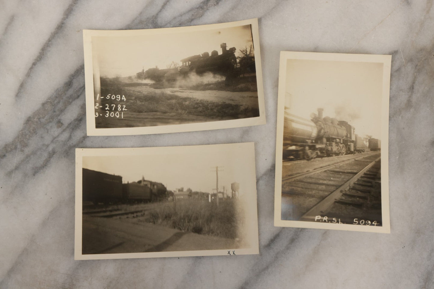 Lot 024 - Extensive Vintage 1934–1936 Snapshot Photograph Album Documenting Locomotives And Trains In The Eastern United States, 200+ Images With Detailed Handwritten Annotations