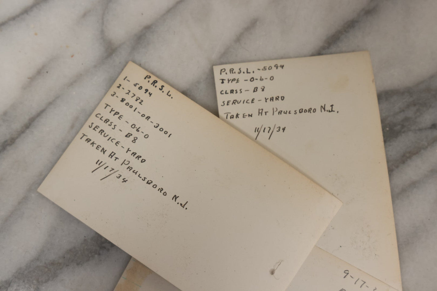 Lot 024 - Extensive Vintage 1934–1936 Snapshot Photograph Album Documenting Locomotives And Trains In The Eastern United States, 200+ Images With Detailed Handwritten Annotations