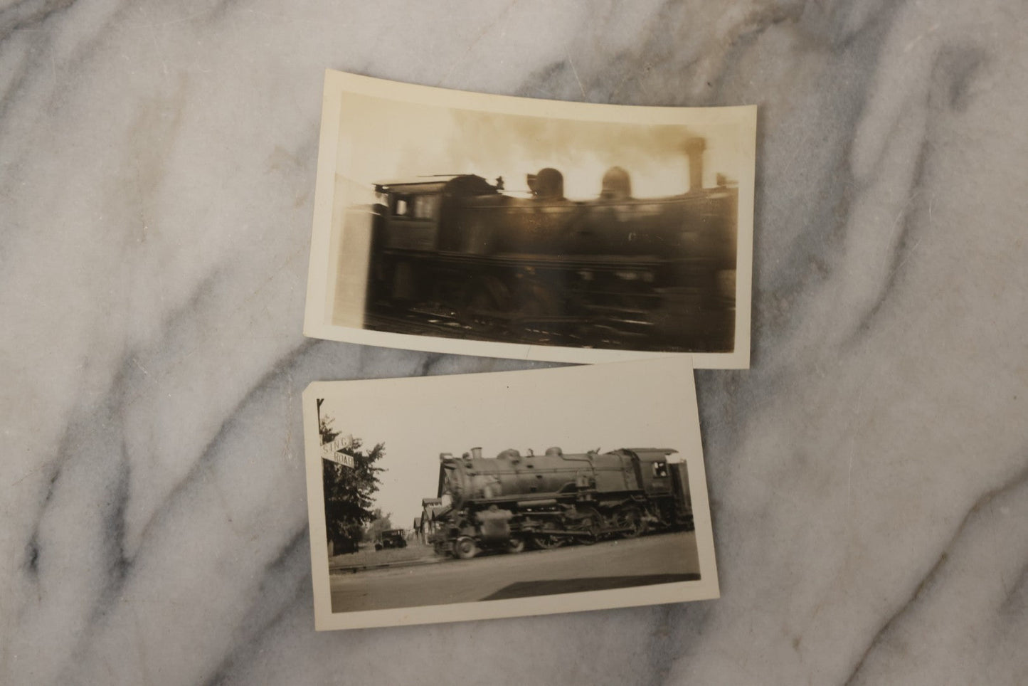 Lot 024 - Extensive Vintage 1934–1936 Snapshot Photograph Album Documenting Locomotives And Trains In The Eastern United States, 200+ Images With Detailed Handwritten Annotations