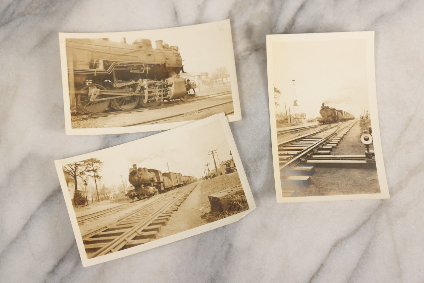 Lot 024 - Extensive Vintage 1934–1936 Snapshot Photograph Album Documenting Locomotives And Trains In The Eastern United States, 200+ Images With Detailed Handwritten Annotations