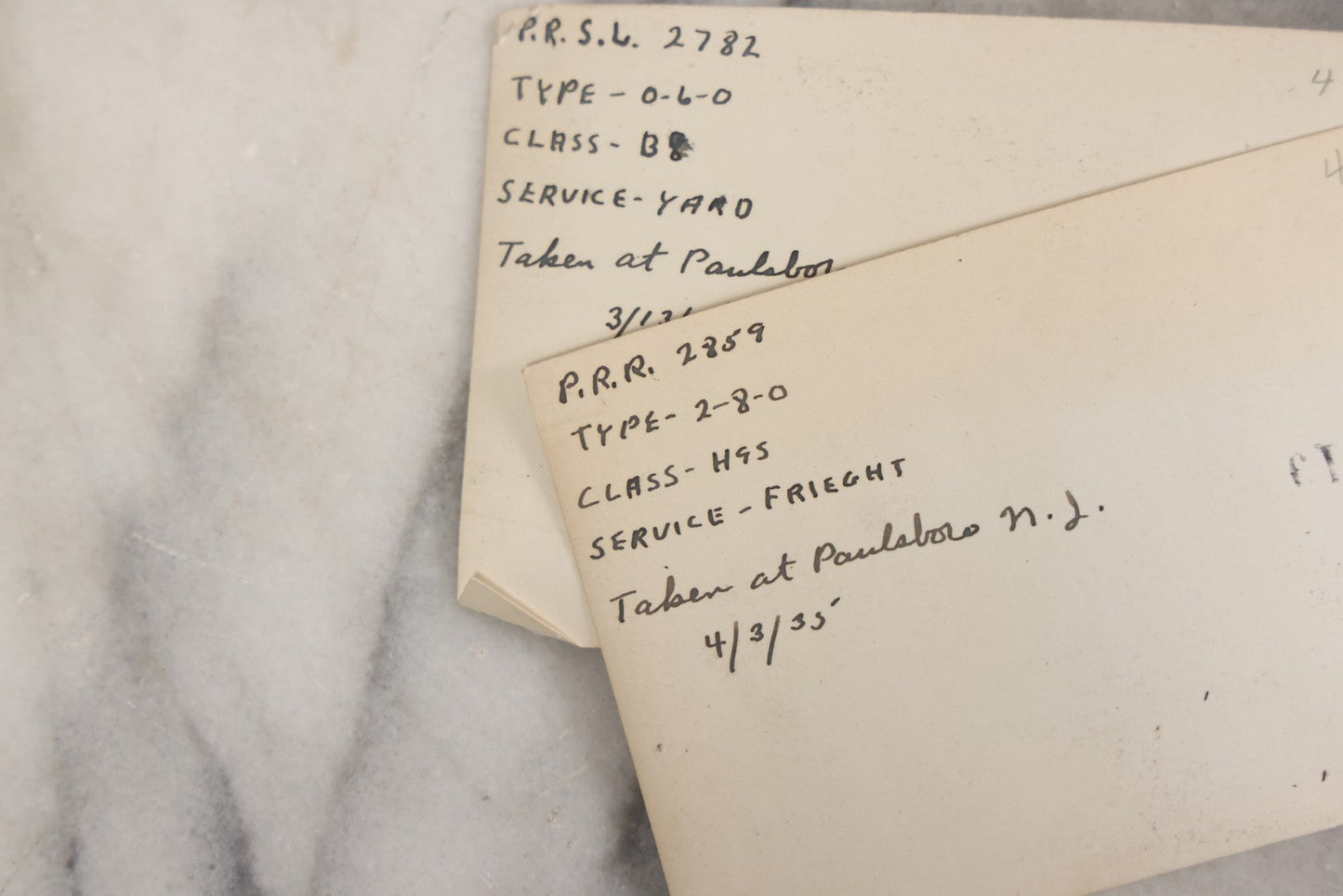 Lot 024 - Extensive Vintage 1934–1936 Snapshot Photograph Album Documenting Locomotives And Trains In The Eastern United States, 200+ Images With Detailed Handwritten Annotations