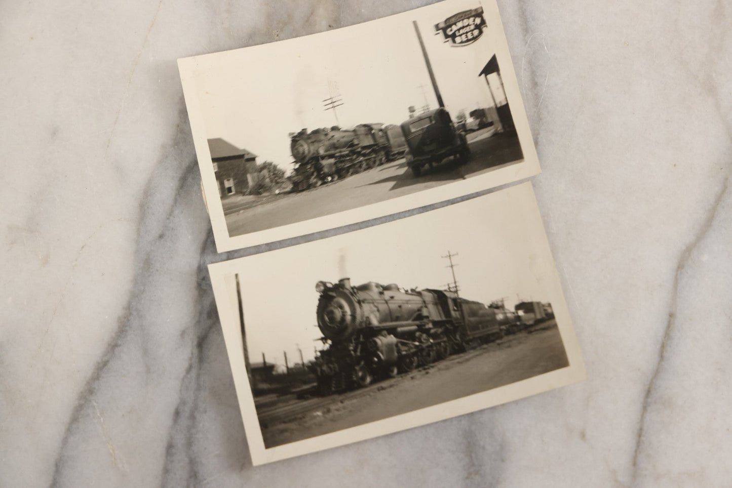 Lot 024 - Extensive Vintage 1934–1936 Snapshot Photograph Album Documenting Locomotives And Trains In The Eastern United States, 200+ Images With Detailed Handwritten Annotations
