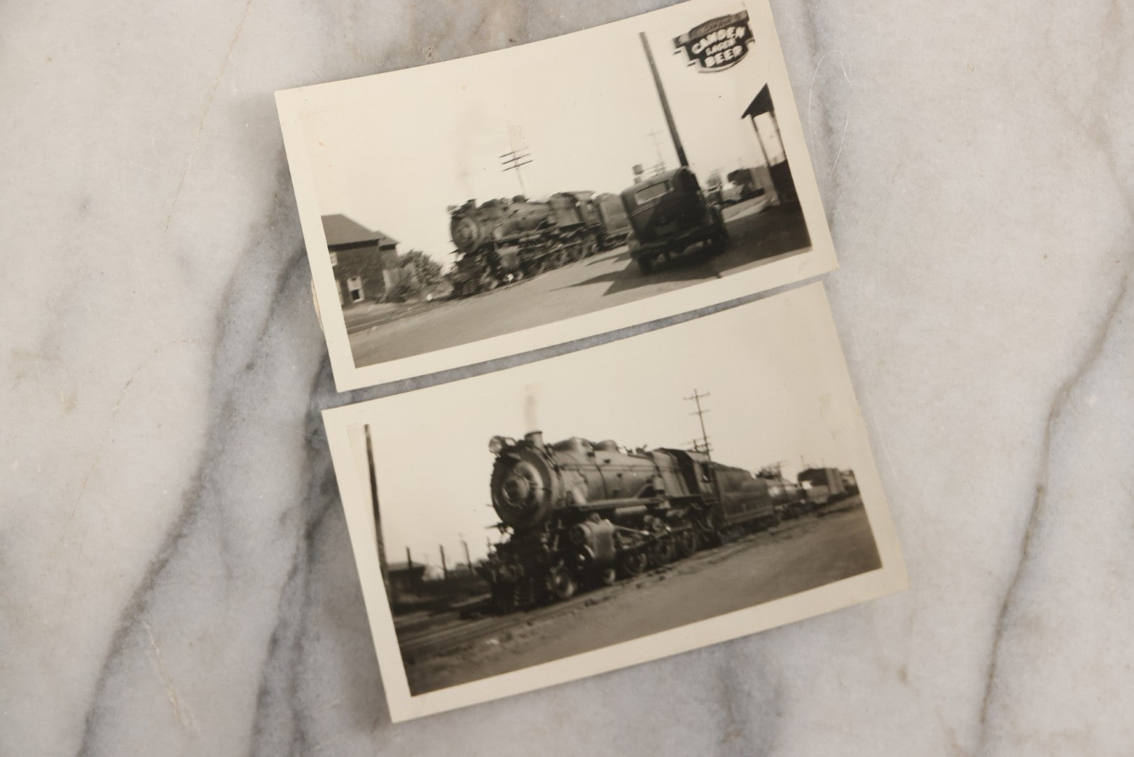 Lot 024 - Extensive Vintage 1934–1936 Snapshot Photograph Album Documenting Locomotives And Trains In The Eastern United States, 200+ Images With Detailed Handwritten Annotations