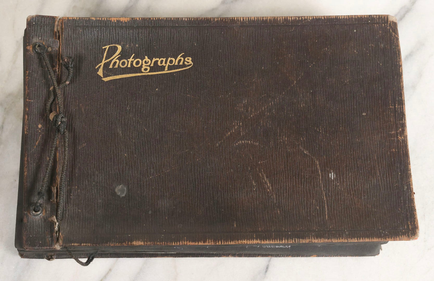 Lot 025 - Antique Snapshot Photo Album Gifted To Zella On Christmas 1916 With 1750+ Photos Of Midwest And Western Scenes Including Telluride & Greeley Colorado, Farm Life, Animals, Automobiles, Oil Wells, Early Aviation, And WWI Soldiers, 1916–1920