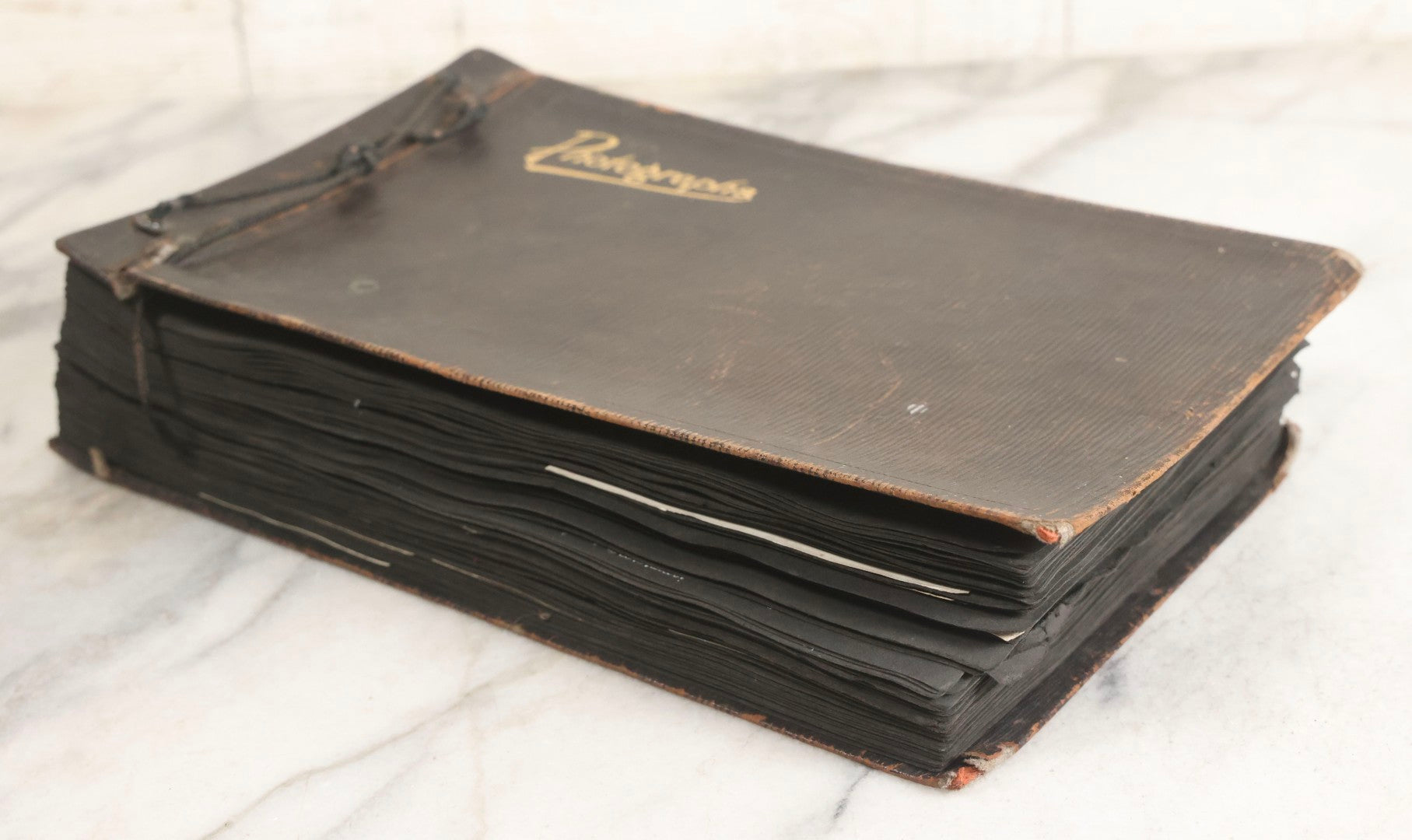 Lot 025 - Antique Snapshot Photo Album Gifted To Zella On Christmas 1916 With 1750+ Photos Of Midwest And Western Scenes Including Telluride & Greeley Colorado, Farm Life, Animals, Automobiles, Oil Wells, Early Aviation, And WWI Soldiers, 1916–1920