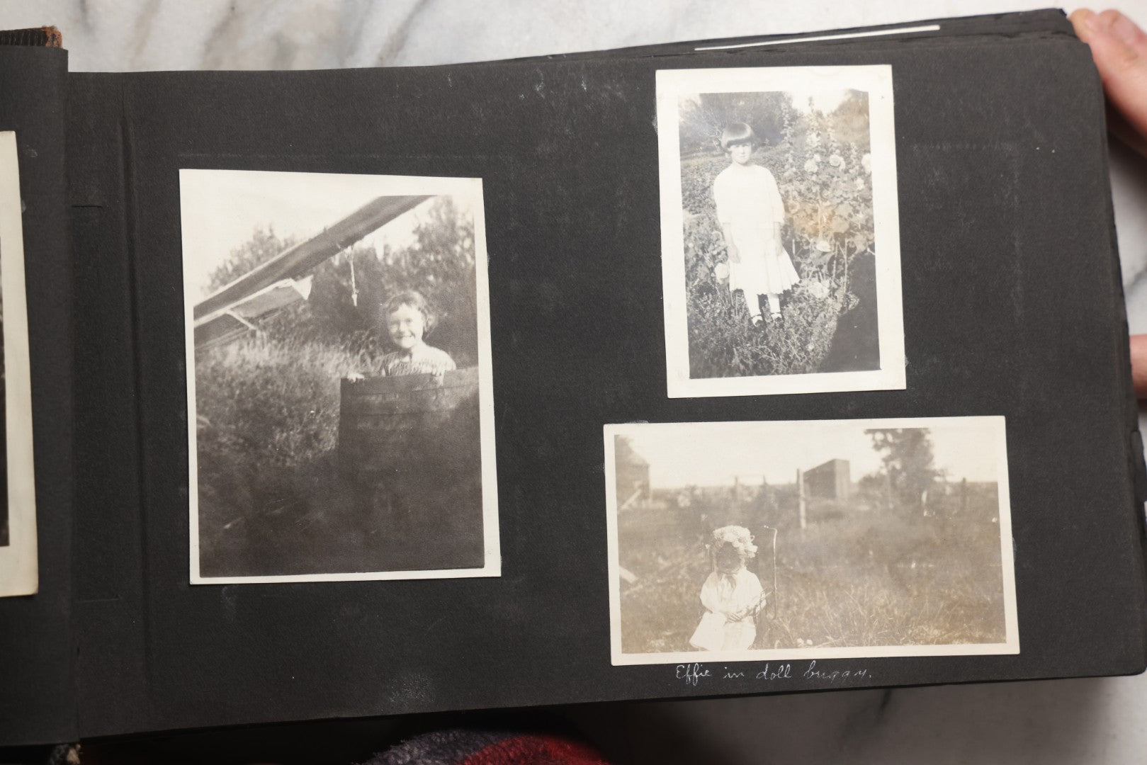Lot 025 - Antique Snapshot Photo Album Gifted To Zella On Christmas 1916 With 1750+ Photos Of Midwest And Western Scenes Including Telluride & Greeley Colorado, Farm Life, Animals, Automobiles, Oil Wells, Early Aviation, And WWI Soldiers, 1916–1920