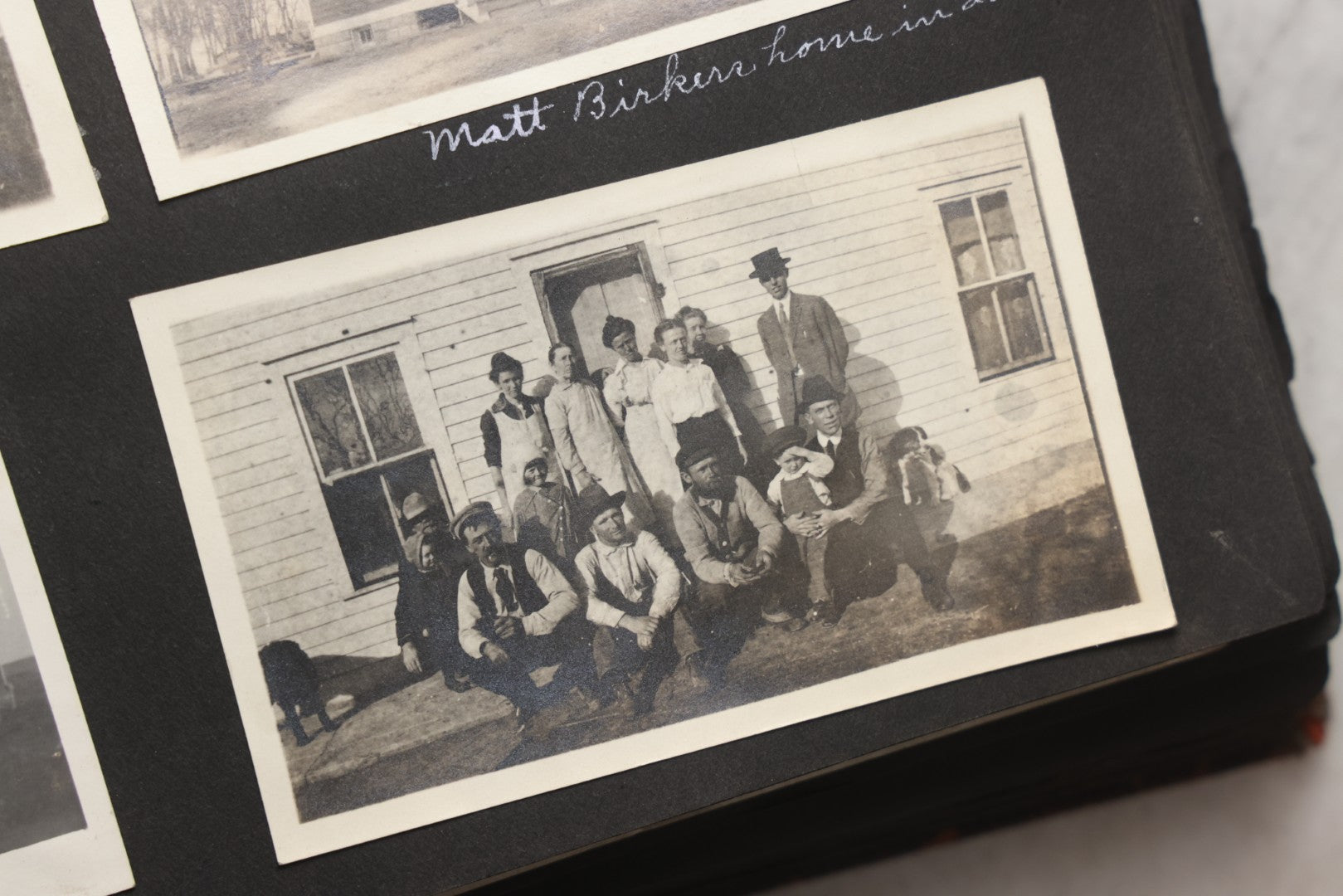 Lot 025 - Antique Snapshot Photo Album Gifted To Zella On Christmas 1916 With 1750+ Photos Of Midwest And Western Scenes Including Telluride & Greeley Colorado, Farm Life, Animals, Automobiles, Oil Wells, Early Aviation, And WWI Soldiers, 1916–1920