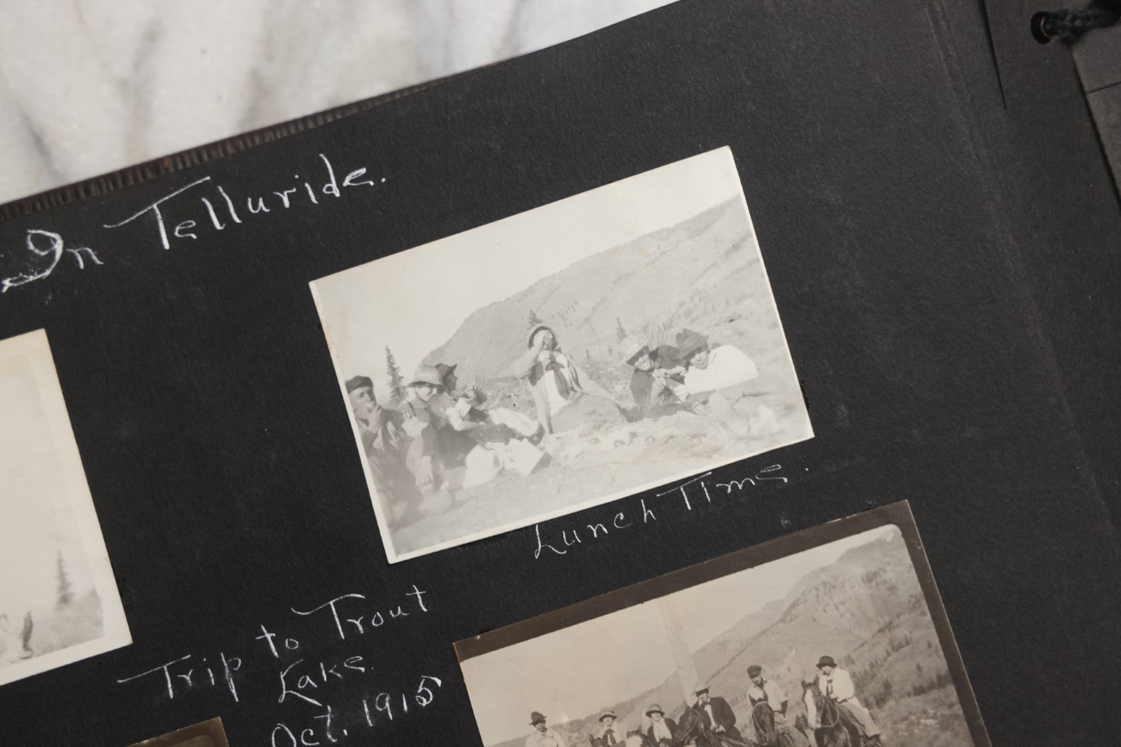 Lot 025 - Antique Snapshot Photo Album Gifted To Zella On Christmas 1916 With 1750+ Photos Of Midwest And Western Scenes Including Telluride & Greeley Colorado, Farm Life, Animals, Automobiles, Oil Wells, Early Aviation, And WWI Soldiers, 1916–1920
