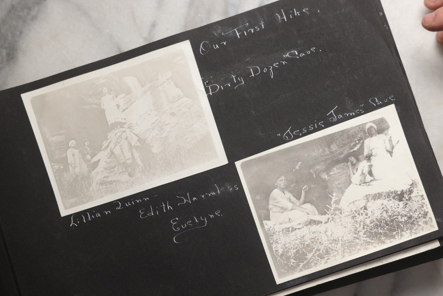 Lot 025 - Antique Snapshot Photo Album Gifted To Zella On Christmas 1916 With 1750+ Photos Of Midwest And Western Scenes Including Telluride & Greeley Colorado, Farm Life, Animals, Automobiles, Oil Wells, Early Aviation, And WWI Soldiers, 1916–1920