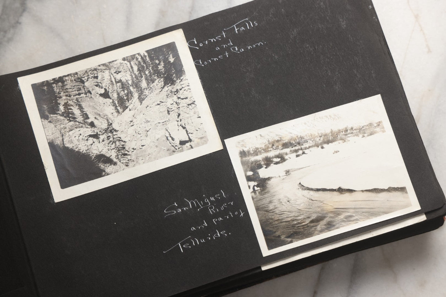 Lot 025 - Antique Snapshot Photo Album Gifted To Zella On Christmas 1916 With 1750+ Photos Of Midwest And Western Scenes Including Telluride & Greeley Colorado, Farm Life, Animals, Automobiles, Oil Wells, Early Aviation, And WWI Soldiers, 1916–1920