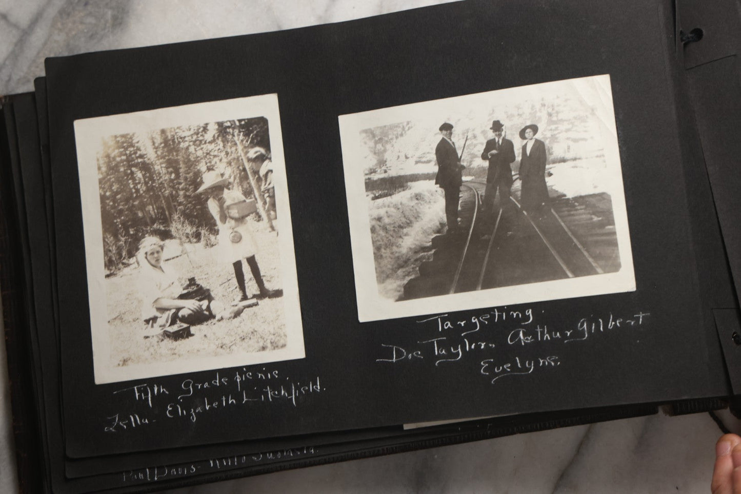 Lot 025 - Antique Snapshot Photo Album Gifted To Zella On Christmas 1916 With 1750+ Photos Of Midwest And Western Scenes Including Telluride & Greeley Colorado, Farm Life, Animals, Automobiles, Oil Wells, Early Aviation, And WWI Soldiers, 1916–1920