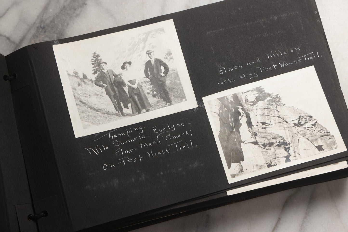Lot 025 - Antique Snapshot Photo Album Gifted To Zella On Christmas 1916 With 1750+ Photos Of Midwest And Western Scenes Including Telluride & Greeley Colorado, Farm Life, Animals, Automobiles, Oil Wells, Early Aviation, And WWI Soldiers, 1916–1920