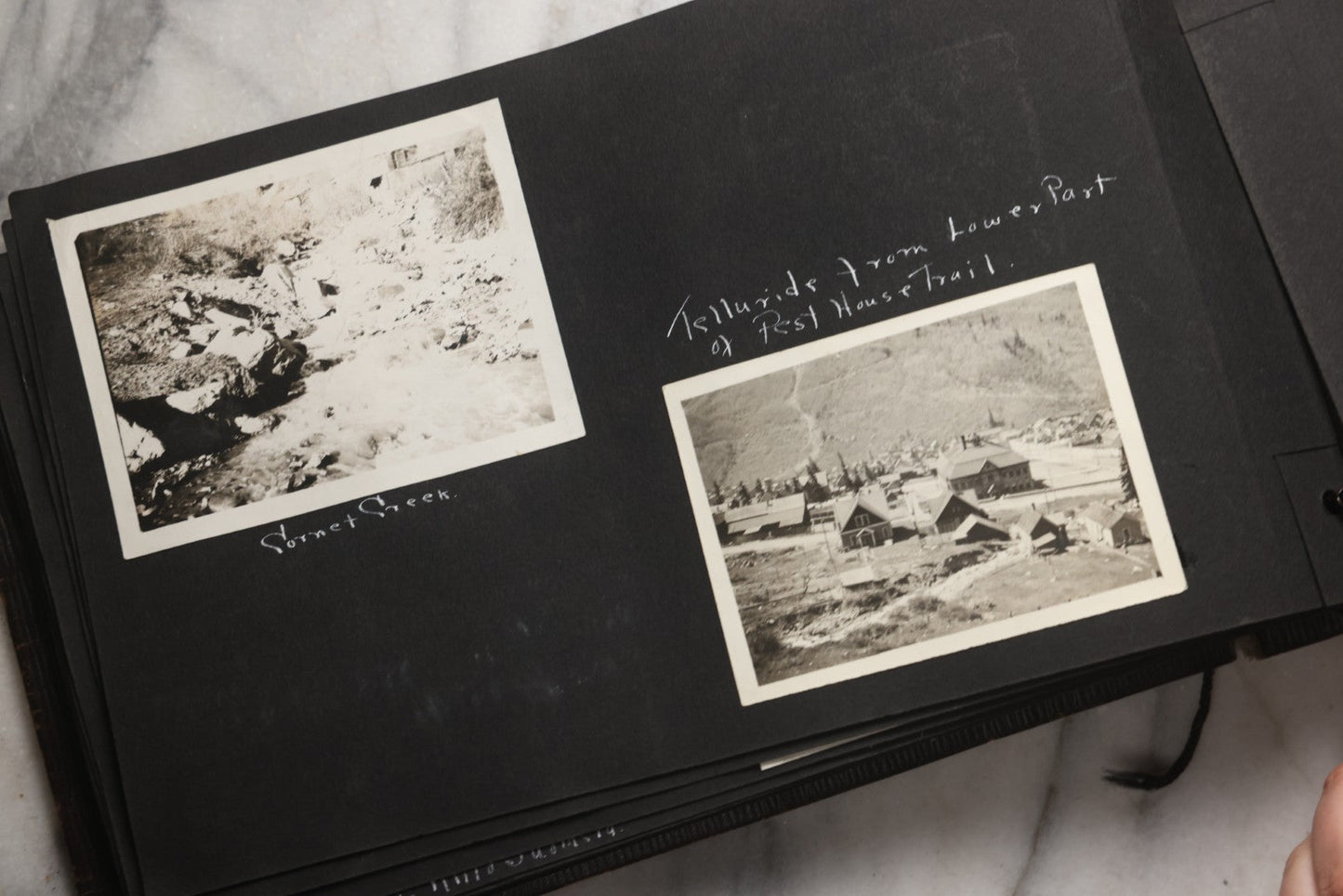 Lot 025 - Antique Snapshot Photo Album Gifted To Zella On Christmas 1916 With 1750+ Photos Of Midwest And Western Scenes Including Telluride & Greeley Colorado, Farm Life, Animals, Automobiles, Oil Wells, Early Aviation, And WWI Soldiers, 1916–1920