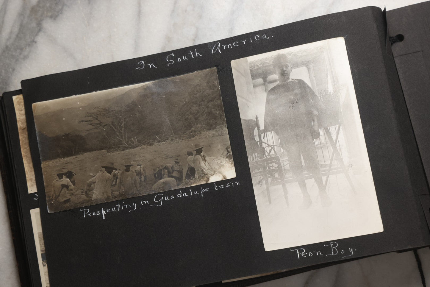 Lot 025 - Antique Snapshot Photo Album Gifted To Zella On Christmas 1916 With 1750+ Photos Of Midwest And Western Scenes Including Telluride & Greeley Colorado, Farm Life, Animals, Automobiles, Oil Wells, Early Aviation, And WWI Soldiers, 1916–1920