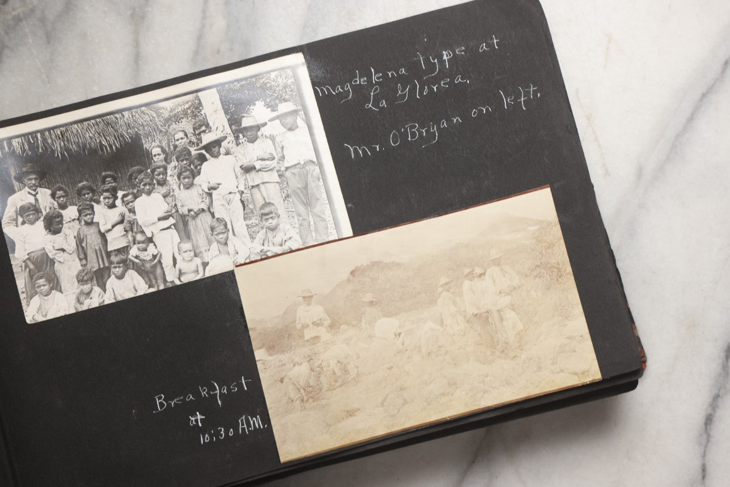 Lot 025 - Antique Snapshot Photo Album Gifted To Zella On Christmas 1916 With 1750+ Photos Of Midwest And Western Scenes Including Telluride & Greeley Colorado, Farm Life, Animals, Automobiles, Oil Wells, Early Aviation, And WWI Soldiers, 1916–1920