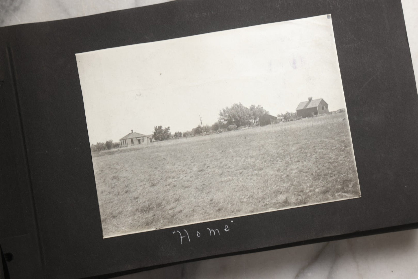 Lot 025 - Antique Snapshot Photo Album Gifted To Zella On Christmas 1916 With 1750+ Photos Of Midwest And Western Scenes Including Telluride & Greeley Colorado, Farm Life, Animals, Automobiles, Oil Wells, Early Aviation, And WWI Soldiers, 1916–1920